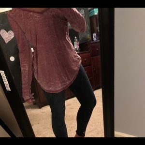 Red long sleeve shirt